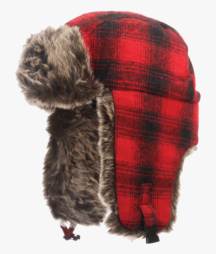 Tough Duck Mens Plaid Aviator Hat Red Plaid Detail - Tartan, HD Png Download, Free Download