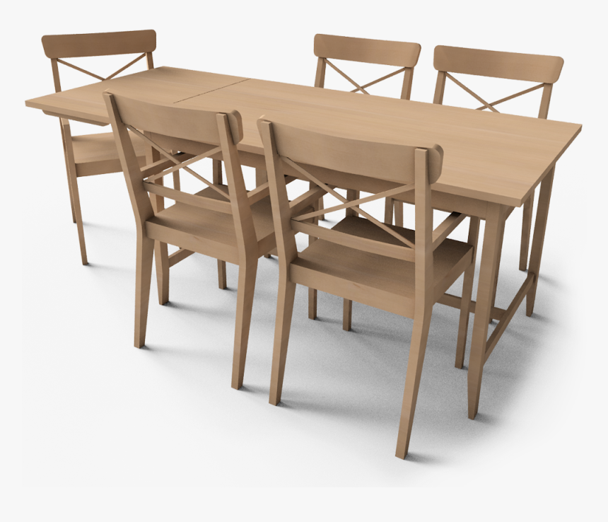 Leksvik Dining Table3d View"
 Class="mw 100 Mh 100 - Kitchen & Dining Room Table, HD Png Download, Free Download