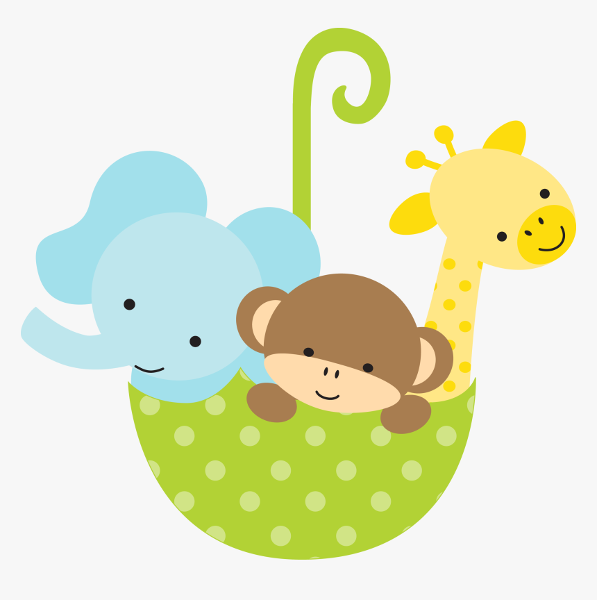 Baby Shower Baby Animals Cartoon, HD Png Download, Free Download