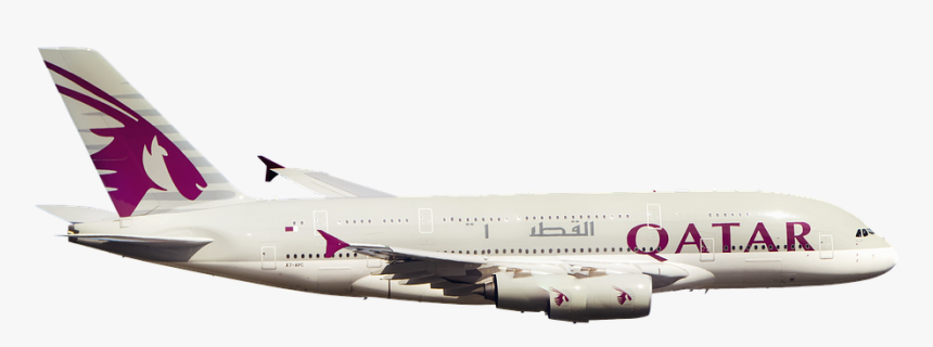 Qatar Airways القطرية, Aircraft, Isolated, Flying, - Qatar Airways Plane Png, Transparent Png, Free Download