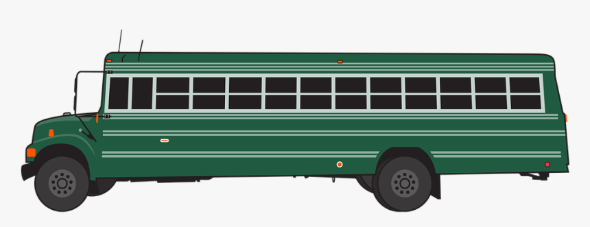 Ônibus Verde, Ônibus, Verde, Veículo, Automático - School Bus, HD Png Download, Free Download