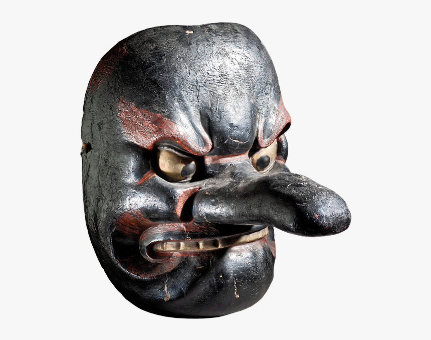 Hanging Mask, Mask, Japan, Scary, Spooky, Antique - Ancient Civilizations Masks, HD Png Download, Free Download