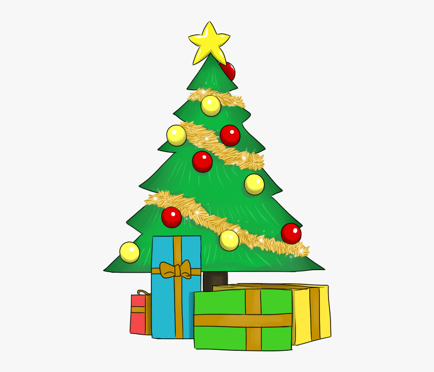 Free To Use Public - Christmas Tree With Presents Clipart, HD Png Download, Free Download