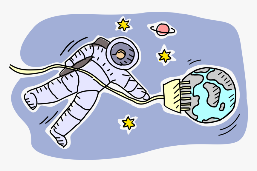 Vector Illustration Of Outer Space Astronaut Plugs, HD Png Download, Free Download