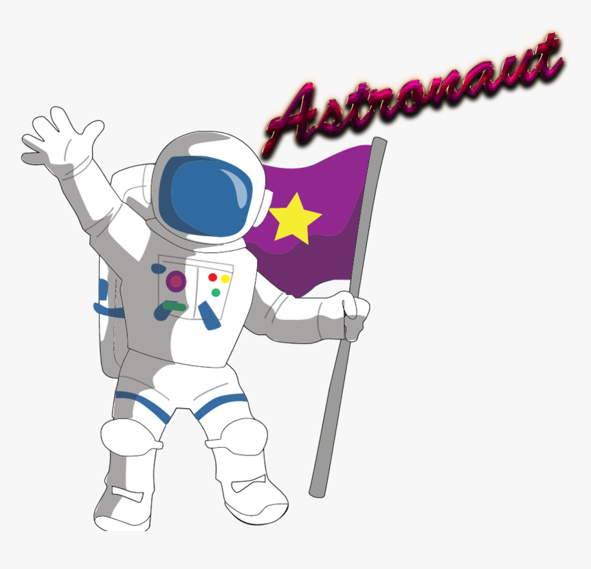 Transparent Astronaut Clipart For Kids - Astronaut On The Moon Clipart, HD Png Download, Free Download