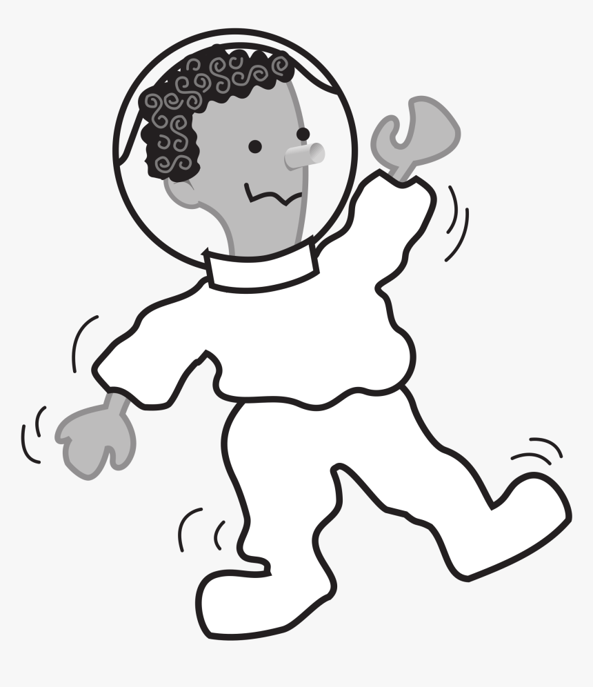 Astronaut Cosmonaut Man Free Picture - Shake Clipart Black And White, HD Png Download, Free Download