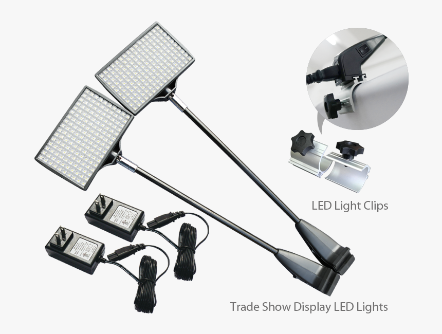 2pcs Trade Show Display Led Lights & Clips - Clip Lighting Trade Shows, HD Png Download, Free Download