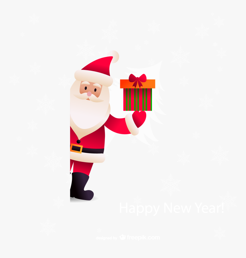 Santa Claus Christmas New Years Day - Background Gift Christmas Png, Transparent Png, Free Download