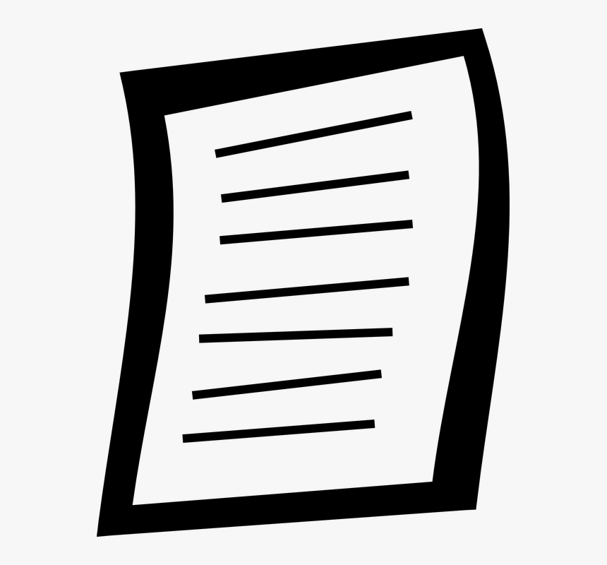 Documento, De Papel, Hoja, Escrito, Forrado, Línea - List Clip Art, HD Png Download, Free Download