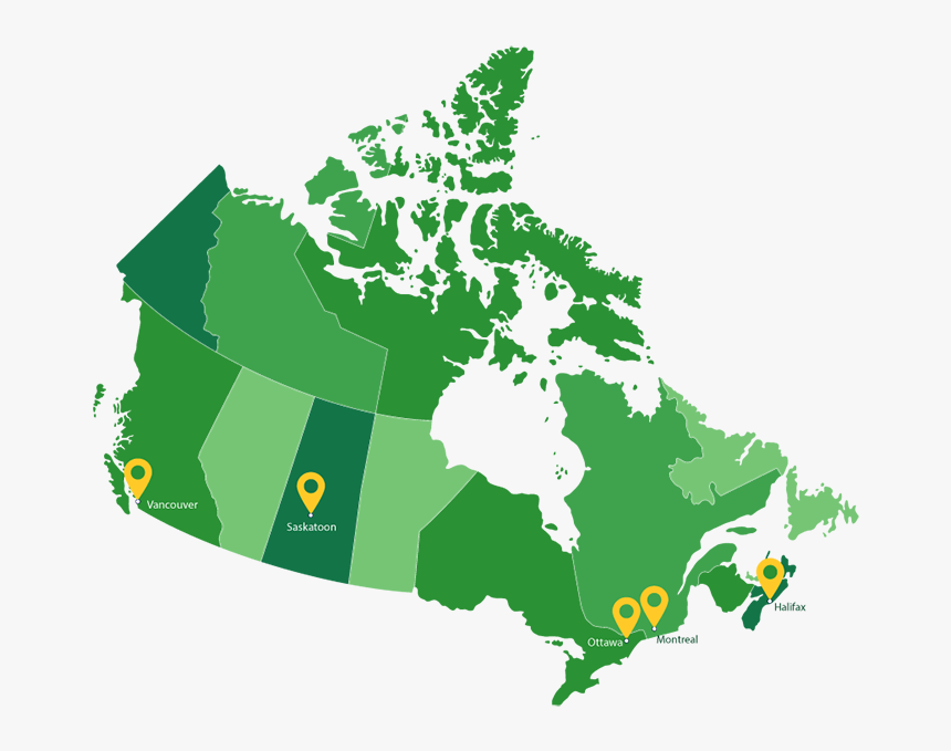 Canadian Map With Capitals And Provinces, HD Png Download, Free Download