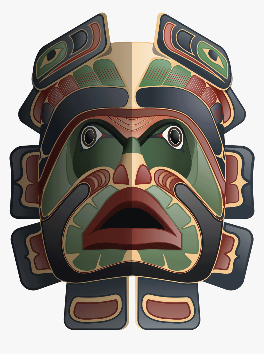 Pacific Coast Native American Mask - Native American Tribal Mask, HD Png Download, Free Download