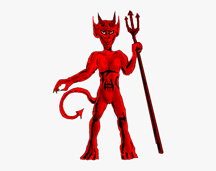 Devil Png Image - Red Devil With Pitchfork, Transparent Png, Free Download