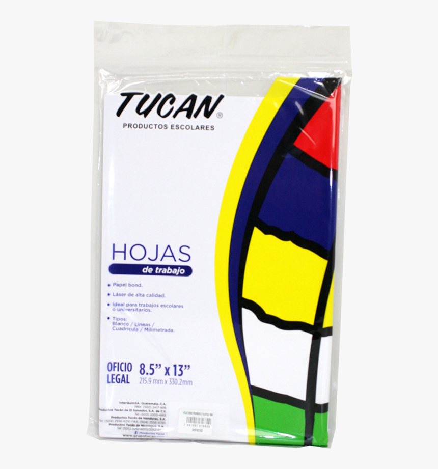 Hoja Bond Premium Oficio Bolsa Plástica 100 Hojas"
 - Productos Tucan, HD Png Download, Free Download