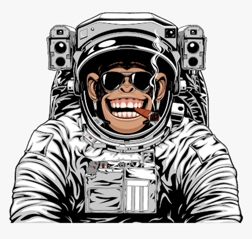 #ftestickers #cute #monkey #astronaut #space - Astronaut Monkey Png, Transparent Png, Free Download