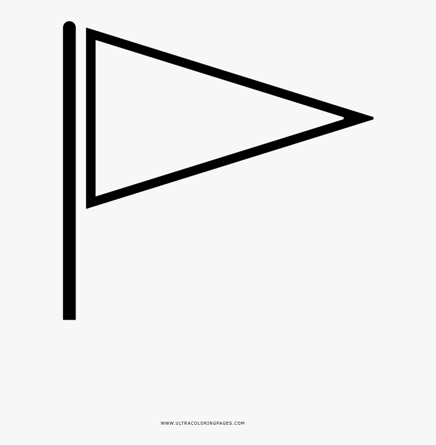 Pennant Coloring Page - Triangle, HD Png Download, Free Download