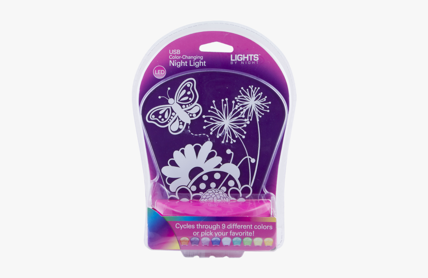 Lights By Night Color-changing Nightlight, Butterfly - Artificial Nails, HD Png Download, Free Download