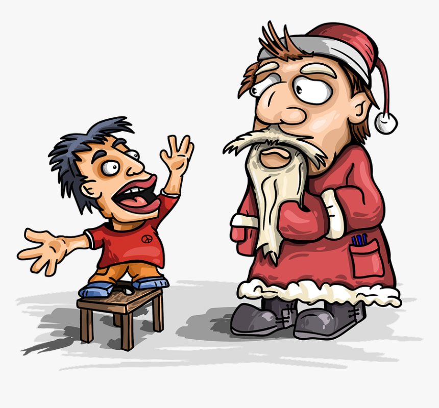 Santa Claus, New Year"s Eve, December, Christmas - Cartoon, HD Png Download, Free Download