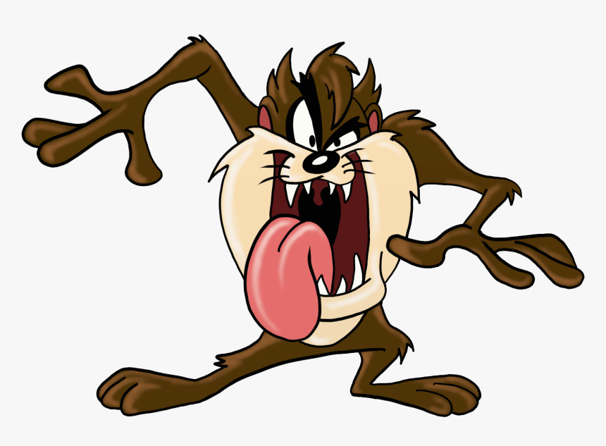 Tasmanian Devil Png Free Background - Tasmanian Devil Cartoon Drawing, Transparent Png, Free Download