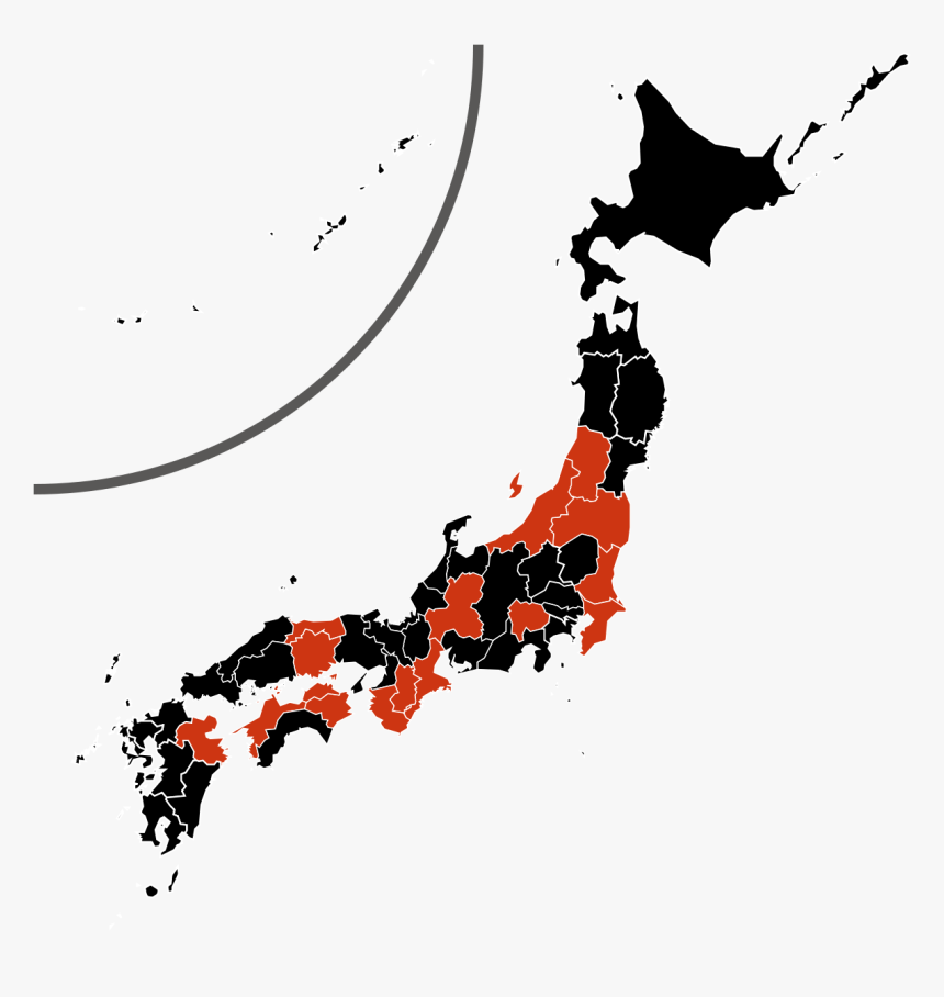 Japan Map Kyoto Highlighted, HD Png Download, Free Download