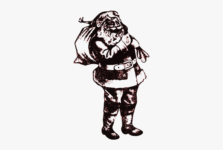 Vintage Vector Illustration Of Santa Claus - Victorian Clip Art Vector Png Music Hall, Transparent Png, Free Download
