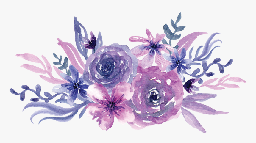 Clip Art Purple And White Carnations Water Painting - Floral Invitation Template Download Free, HD Png Download, Free Download