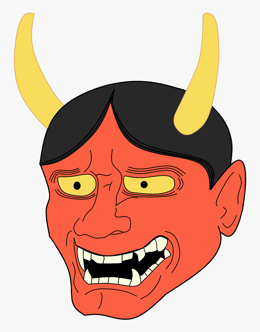 Yeah, I Drew A Red Oni Mask In My Free Time On Trying - Cartoon, HD Png Download, Free Download