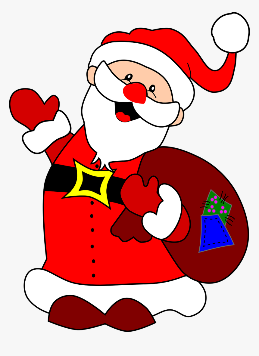 Christmas Claus Comic Characters Free Picture - Santa Claus On Paper, HD Png Download, Free Download