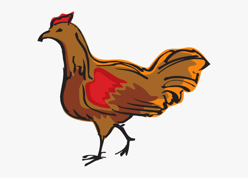 Walking Brown Chicken Svg Clip Arts - Walking Chicken Animation Png, Transparent Png, Free Download