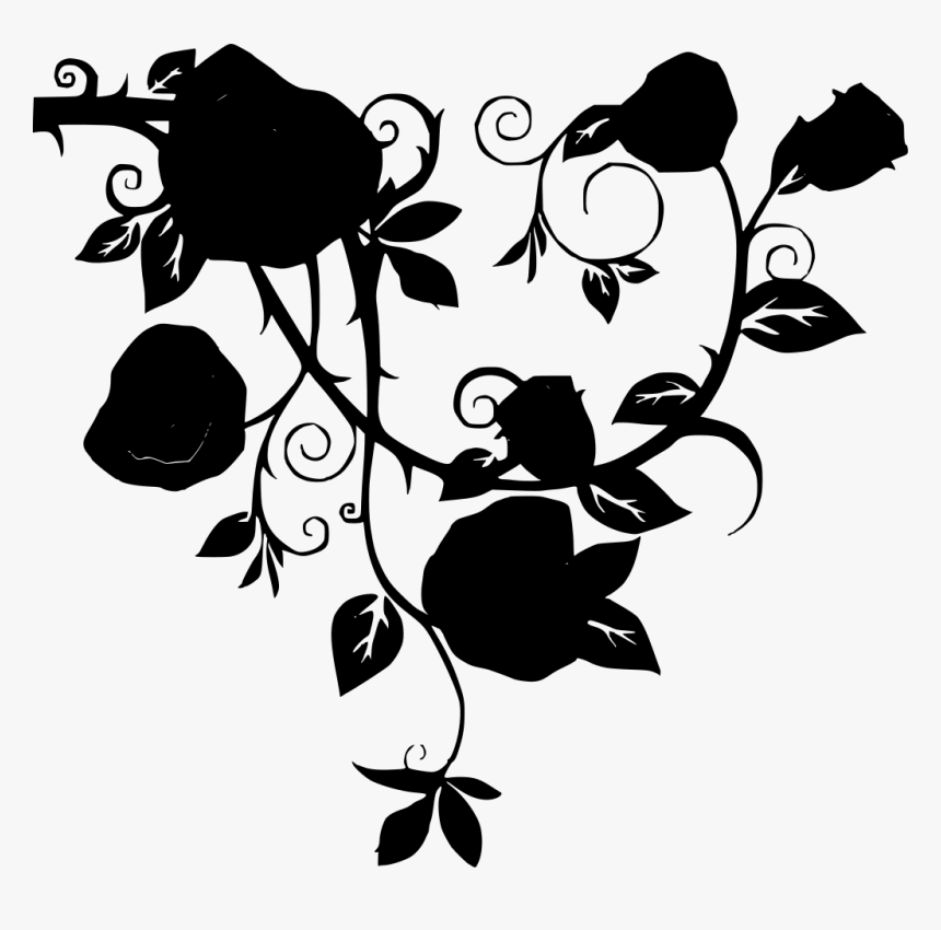 Black And Red Rose Clipart, HD Png Download, Free Download