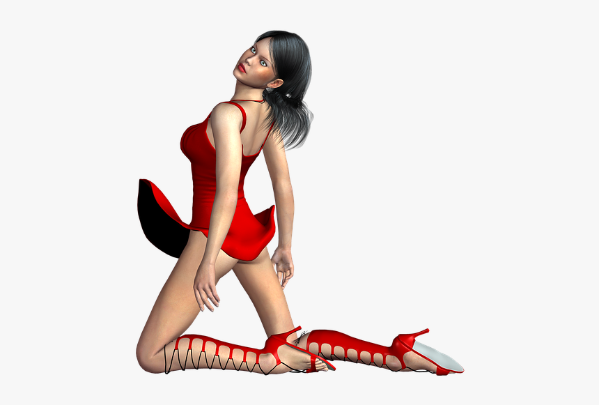 Girl, Fashion, Kneeling, Sexy, 3d, Hot, Isolated - Hot Sexy Girls Png, Transparent Png, Free Download