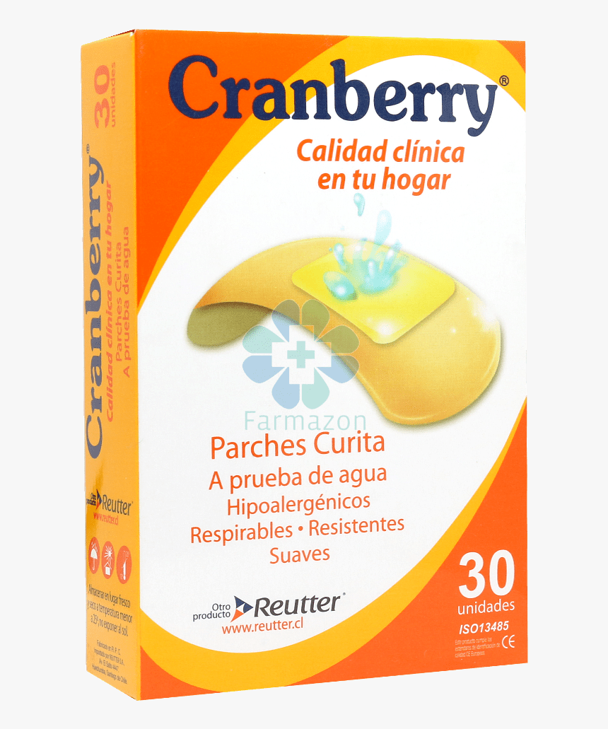 Cranberry Parche Curita X 30 Unidades - Cranberry, HD Png Download, Free Download