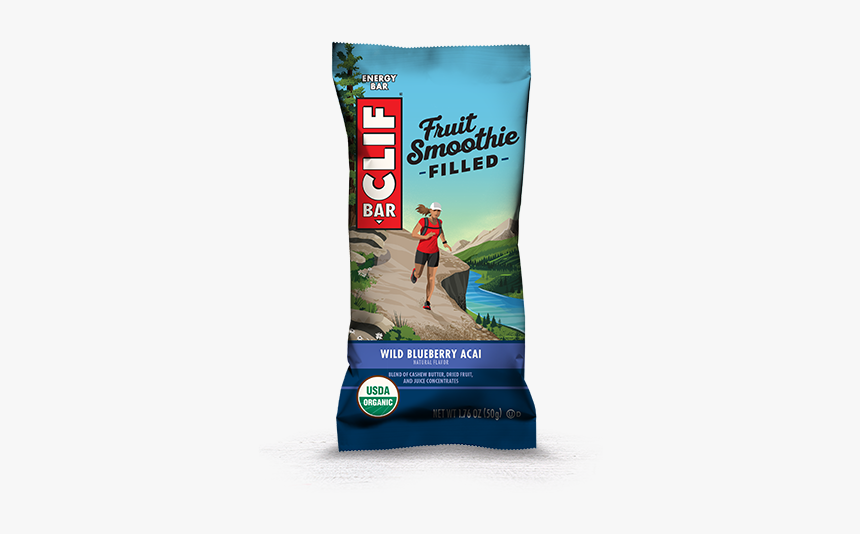 Wild Blueberry Acai Flavor Packaging - Clif Bar Smoothie Filled, HD Png Download, Free Download