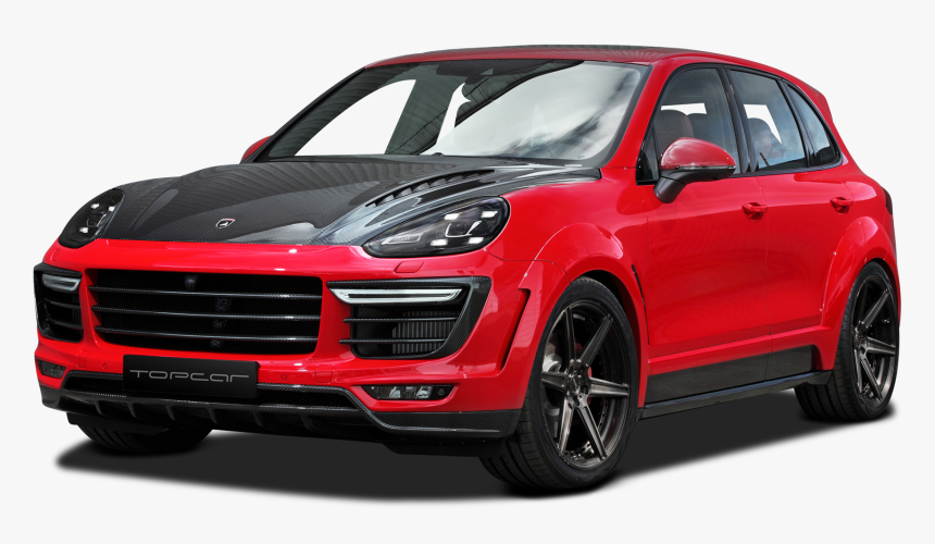 Red And Black Porsche Cayenne Car Png Image - Car Red And Black, Transparent Png, Free Download