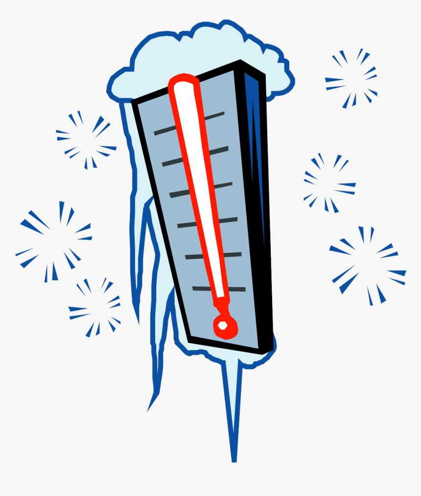 Cold Temperature Weather Clip Art Winter - Cold Thermometer Clip Art, HD Png Download, Free Download
