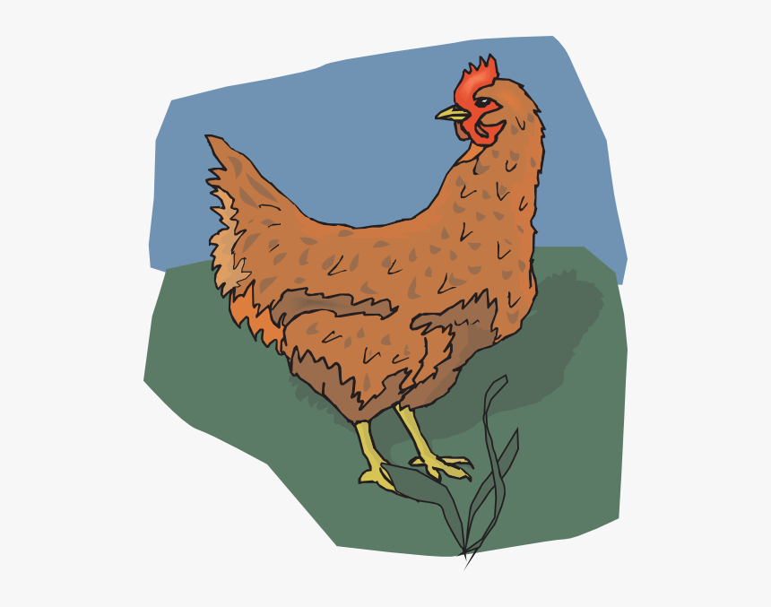 Brown Chicken Looking Back Svg Clip Arts - Rooster, HD Png Download, Free Download