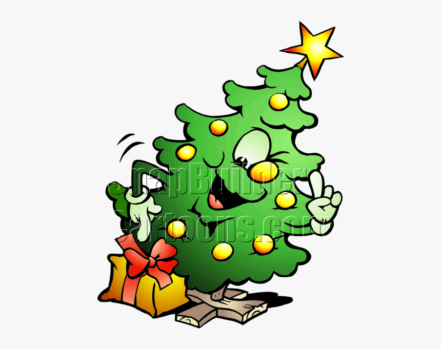 Christmas Tree Pointing - Illustration Juletræ, HD Png Download, Free Download