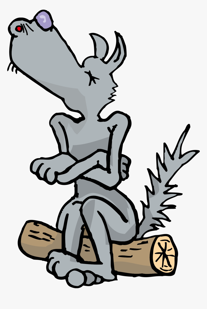 Transparent Gray Wolf Png - Big Bad Wolf Cartoon Transparent, Png Download, Free Download