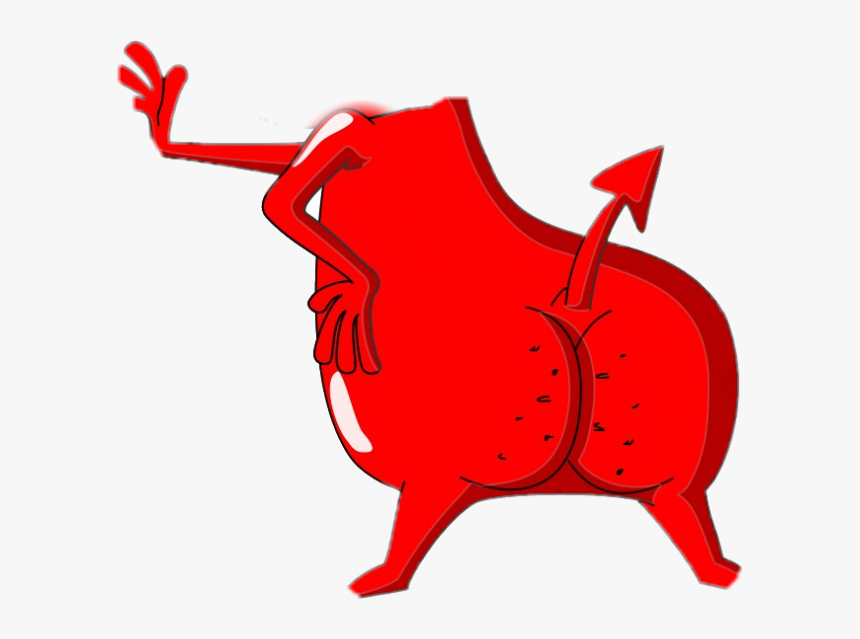 Cow And Chicken Red Devil Butt, Hd Png Download - Cow And Chicken Devil Butt, Transparent Png, Free Download