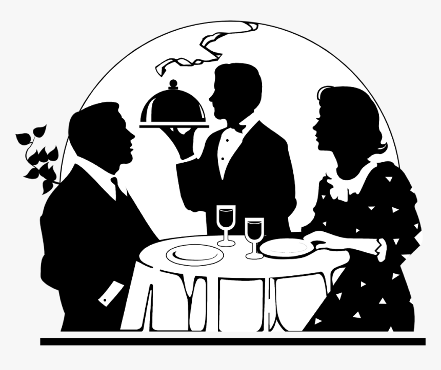 meal clipart black and white