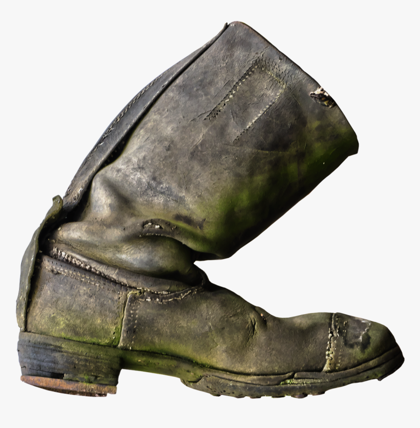 Botas, Zapato, Senderismo, Roto, Cuero, Calzado - Dirty Work Boots Old, HD Png Download, Free Download