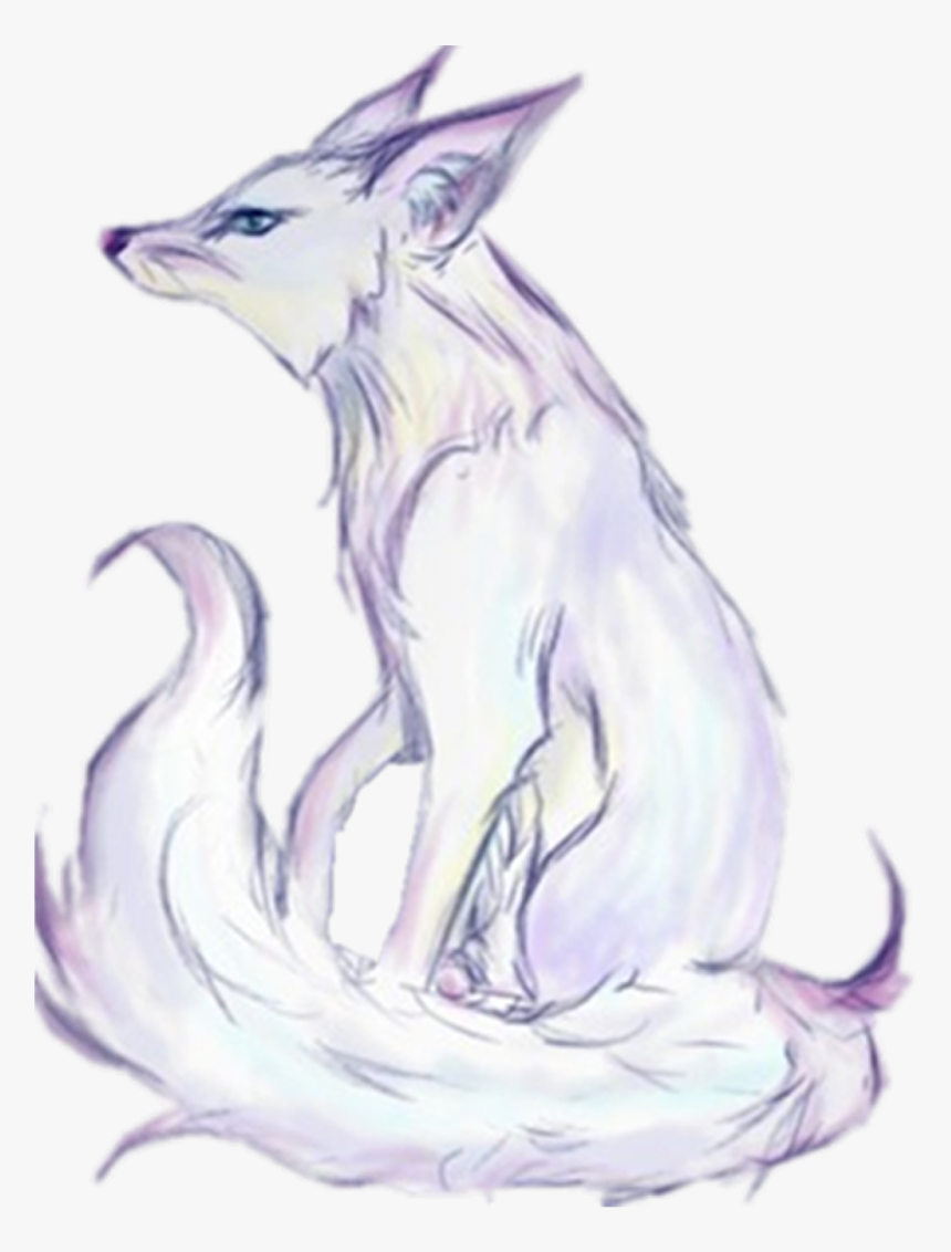 Arctic Fox Gray Wolf Clip Art - White Fox Animal Anime, HD Png Download, Free Download