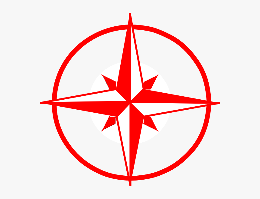 Compass Red And Black - North South East West Clipart, HD Png Download, Free Download