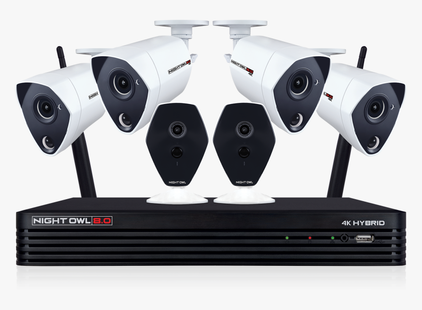 Night Owl 4k Ultra Hd Hybrid Security System, HD Png Download, Free Download