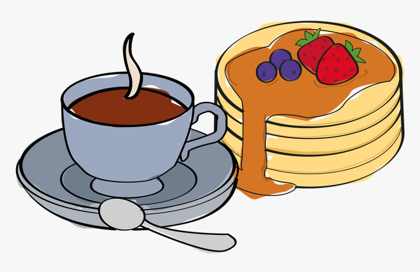 Breakfast, Coffee Break, Pancakes, Food, Morning Food - Coffee Break Simples Png, Transparent Png, Free Download