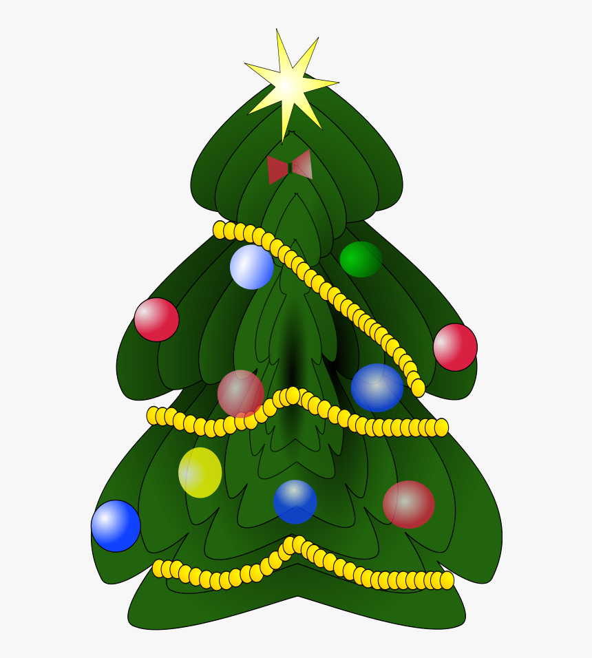 Star On Top Of The Christmas Tree Clipart - Christmas Tree Clipart Dark Green, HD Png Download, Free Download