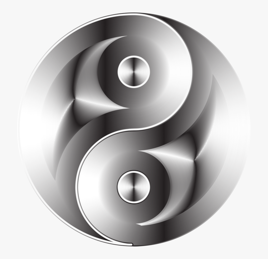 Symbol,circle,black And White - Yin Yang Metal Png, Transparent Png, Free Download