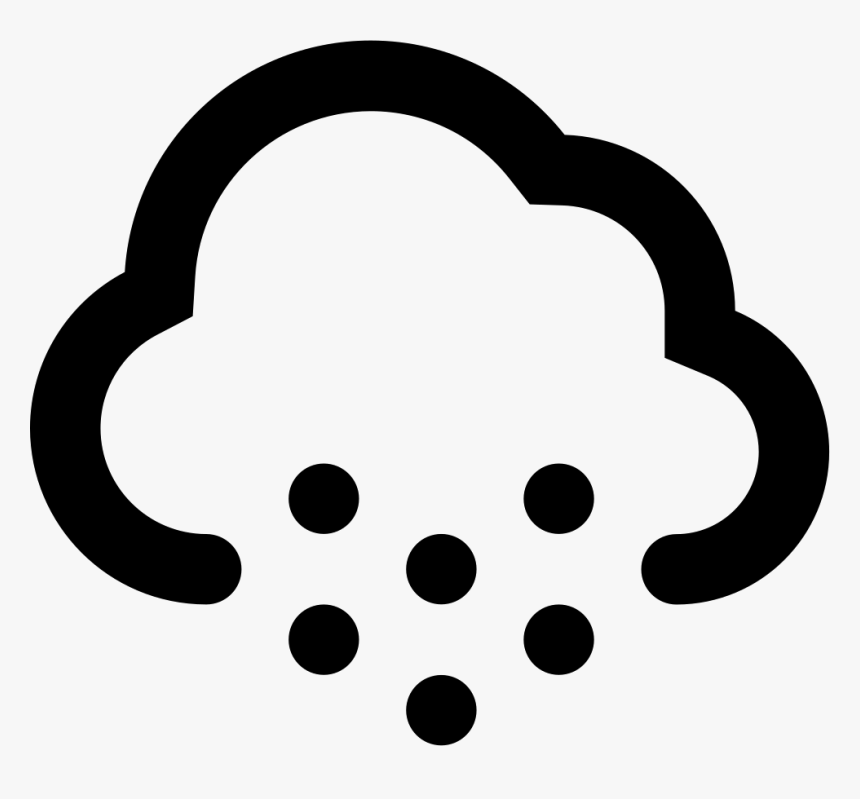 Cold Hail Falling Of A Cloud Weather Interface Symbol - Weather Symbol For Hail, HD Png Download, Free Download