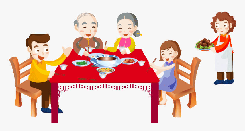 Family Dinner Png - Mid Autumn Vector Family, Transparent Png, Free Download