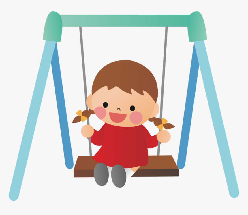 free clipart of child on swing