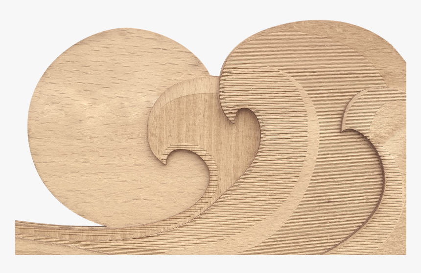 2 Sided Laser Engraved Wooden Shop Sign For A Surf/board-riding - Heart, HD Png Download, Free Download